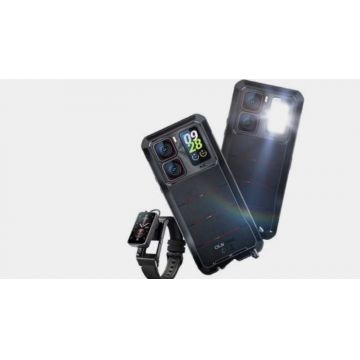 Telefon Mobil Oukitel WP300, Negru, 5G, 6.78   FHD+ LCD, 120Hz, Ceas Inteligent Modular si Lampa, 36GB RAM(12GB+24GB extensibili), 512GB ROM, Android15, Dimensity 7050, 108+32MP, 16000mAh, 45W, DualSIM