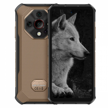 Telefon mobil Ulefone Armor X16 Pro, Crem, 5G, 6.56   LCD IPS 120Hz, 16GB (8GB RAM + 8GB extensibil), 256GB ROM, Night Vision, 64MP, Android 15, Dimensity 6300, NFC, 10360mAh, 33W, Triple SIM