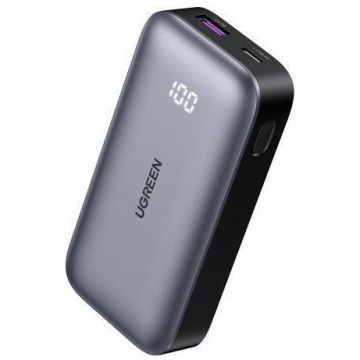Ugreen Baterie Externa  Ugreen, PB502, 10000mAh, 30W, USB Type-C input/output, USB, display, gri