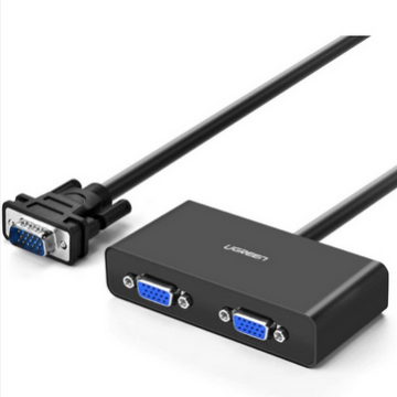 Ugreen SPLITTER video Ugreen, 40254 1 x VGA (T) la 2 x VGA (M), rezolutie full HD 1920 x 1440 la 60Hz negru, 20918