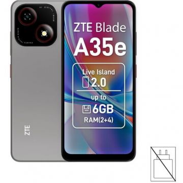 ZTE Telefon Mobil ZTE Blade A35e, Procesor Unisoc SC9863A Octa-Core, IPS TFT Capacitive touchscreen 6.52, 2GB RAM, 64GB Flash, Camera 8 MP, 4G, Wi-Fi, Dual Sim, Android, Gri