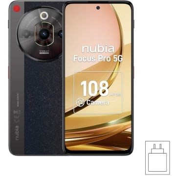ZTE Telefon Mobil ZTE nubia Focus PRO, Procesor Unisoc T760 Octa-Core, IPS LCD touchscreen 6.72, 8GB RAM, 256GB Flash, Camera Tripla 108+5+2MP, Wi-Fi, 5G, Dual Sim, Android, Negru