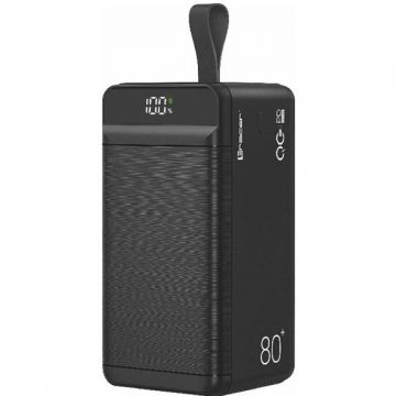 Acumulator Extern Vouge-8 80000mAh  QC+ PD 22.5W  1x Lightning  2 x USB-C  3xUSB Negru