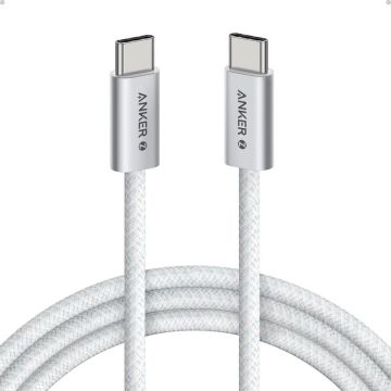 Anker Cablu Anker Zolo USB-C la USB-C, 240W, braided, 1m, Alb
