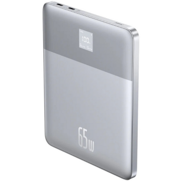 BASEUS Baterie externa Baseus Blade 2 12000mAh, 65W, 2x USB-C, Incarcare rapida, Ultra-subtire, Argintiu