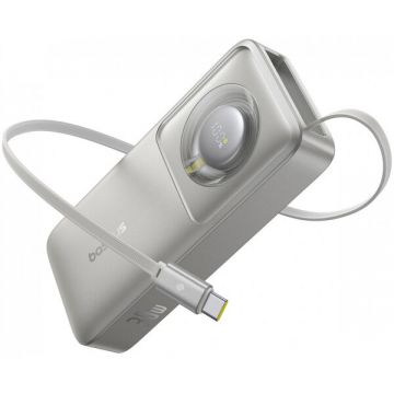 BASEUS Baterie Externa Baseus OS Free2Pull, 10000mAh, 30W, PD, 2 x USB-C, Gri P10073701843-00