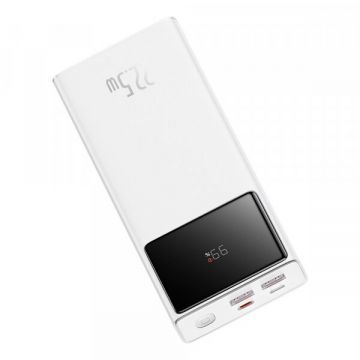 BASEUS Baterie Externa Baseus Star Lord, 20000mAh, 22.5W, QC + PD, 1 x USB-C - 2 x USB-A, Alba PPXJ080002
