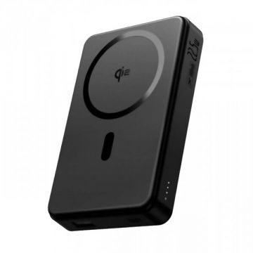 BASEUS Baterie Externa Wireless Baseus Airpow2 Qi2, 10000mAh, 22.5W, QC + PD + FQI, 1 x QI - 1 x USB-A - 1 x USB-C, Neagra P10080000123-00