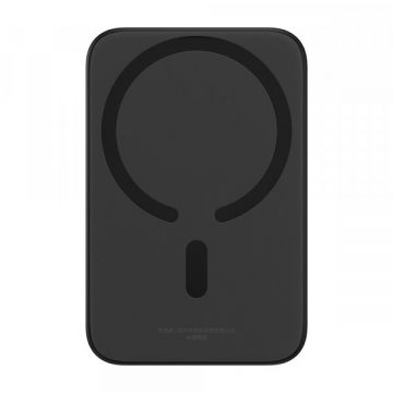 BASEUS Baterie Externa Wireless Baseus Mini Air, 6000mAh, 20W, PD + FQI, 1 x QI - 1 x USB-C, Neagra P10059002113-00