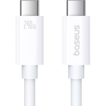 BASEUS Cablu Baseus Superior Series 2 USB4 Full-Function, Incarcare rapida, USB-C la USB-C 240W, 1m, Alb