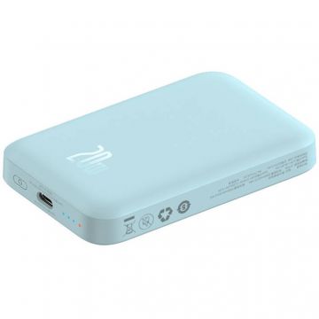 BASEUS Mini PowerBank magnetic, Baseus 6000 mAh, 20W, Albastru BASEUS Mini PowerBank magnetic, Baseus 6000 mAh, 20W, Albastru