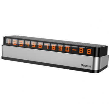 BASEUS Suport auto Baseus pentru numar telefon bord Moonlight, Argintiu