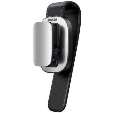 BASEUS Suport auto pentru ochelari Baseus Platinum, cu clema, Argintiu