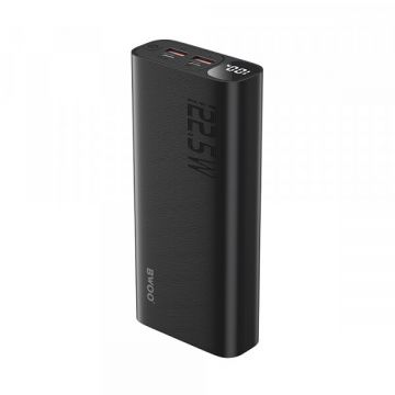 BWOO Baterie Externa BWOO BO-P44, 20000mAh, 22.5W, QC + PD, 1 x USB-C - 2 x USB-A, Neagra