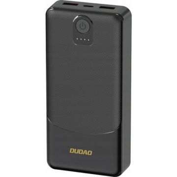 Dudao Baterie Externa Dudao K10Pro, 20000mAh, 12W, 2 x USB-A, Neagra
