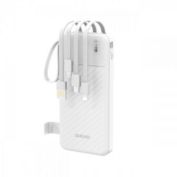 Dudao Baterie Externa Dudao K11, 10000mAh, 10W, 1 x Lightning - 1 x microUSB - 1 x USB-A - 1 x USB-C, Alba