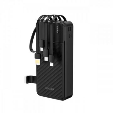 Dudao Baterie Externa Dudao K11 Pro, 20000mAh, 10W, 1 x Lightning - 1 x microUSB - 1 x USB-A - 1 x USB-C, Neagra