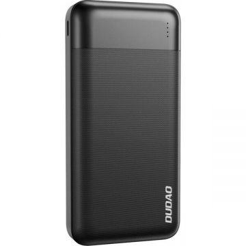 Dudao Baterie Externa Dudao K18-1W, 10000mAh, 10W, 2 x USB-A, Neagra