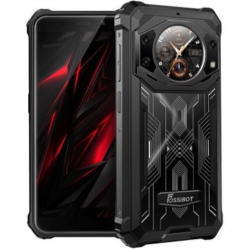 FOSSiBOT Telefon mobil Fossibot F101 Pro, 4G, 5.45”, 8GB RAM( + 7GB extensibili), 128GB ROM, 24MP+8MP, Android 13, MT8788 Octa Core, NFC/HAC, 10600mAh, 18W, Dual SIM, Negru