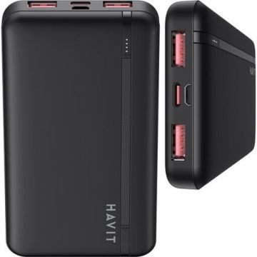 HAVIT Baterie externa, Havit PB90, 10000 mAh, 206 g, 137 x 70 x 16 mm, Negru HAVIT Baterie externa, Havit PB90, 10000 mAh, 206 g, 137 x 70 x 16 mm, Negru