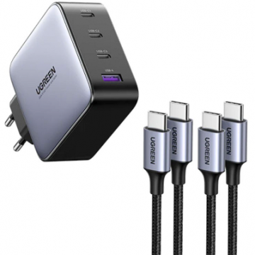 Incarcator Retea Nexode S 100W Fast Charger EU 3x USB-C 1x USB-A Gri