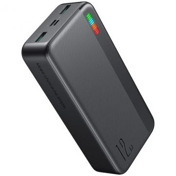 JOYROOM Baterie Externa  JoyRoom, 2x USB, Type-C, Micro-USB, 12W, 30.000 mAh, Negru