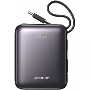 JOYROOM Baterie Externa Joyroom JR-PBF27, 10000mAh, 22.5W, PD, 1 x Lightning - 2 x USB-C, Neagra