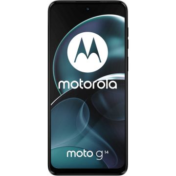 Motorola Telefon mobil, Motorola MOTO G14,   6.5 inch, 4GB RAM, 128GB, Dual SIM, 4G, Casti cu fir Motorola Pace 105, Gri otel