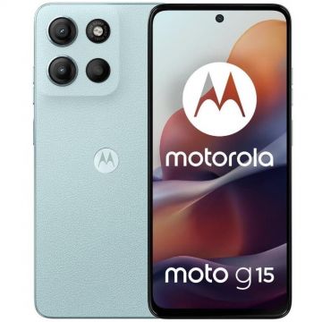 Motorola Telefon mobil Motorola Moto G15, Mediatek Helio G81 Extreme, 8GB RAM, 128GB, Dual SIM, Wi-Fi, 4G, Android 15, Albastru deschis