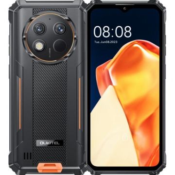 OUKITEL Telefon Mobil Oukitel G1, Unisoc T606 Octa-Core, IPS LCD 6.52, 6GB RAM, 256GB Flash, Camera Duala 48 + 2 MP, Wi-Fi, 4G, Dual SIM, Android, Negru-Portocaliu