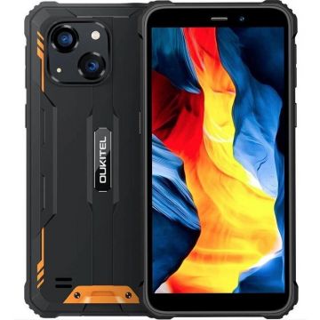 OUKITEL Telefon Mobil Oukitel G2, Unisoc T606 Octa-Core, IPS LCD 6, 4GB RAM, 64GB Flash, Camera Duala 13 MP, Wi-Fi, 4G, Dual SIM, Android, Negru-Portocaliu