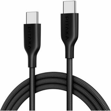 Pitaka Cablu Pitaka Flex Braided, USB C-USB C, 1.2 metri, Negru
