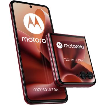 Smartphone Motorola Razr 60 Ultra, 512GB, 16GB RAM, Dual SIM, 5G, Tri-Camera, Pantone Rio Red