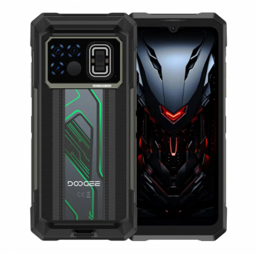Telefon mobil Doogee Fire 6 Max, Verde, 5G, 6.72  FHD+ 120Hz, Camera Termica si Night Vision, 20GB RAM (8GB+12GB extensibili), 256GB ROM, Android14, Camera 50MP AI, Dimensity 7050, 20800mAh, 33W, DualS