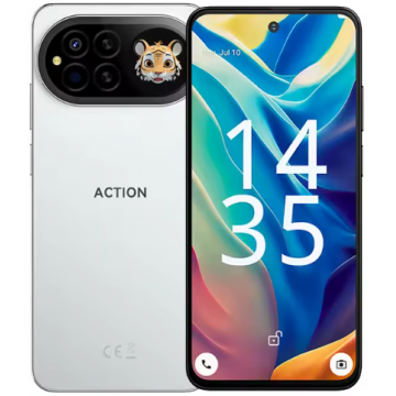 Telefon mobil IIIF150 Action 15, Alb, 4G, 6.67   HD+ IPS, 24GB RAM (6GB + 18GB Extensibili), 256GB ROM, 48MP, Android 15, MediaTek G81, 1.09   Ecran secundar, OTG, FM, 5100 mAh, 18W, DualSIM