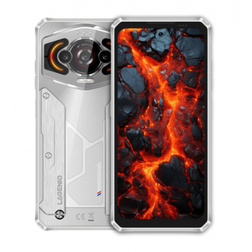 Telefon Mobil LAGENIO Panther 1, Alb, 4G, 6.7   HD+ 120Hz, 12GB RAM (4GB + 8GB Extinsa), 128GB ROM, 13MP, Android 15, Unisoc T7250, Lumini RGB, AI Gemini, NFC, 5150mAh, 18W, Dual SIM