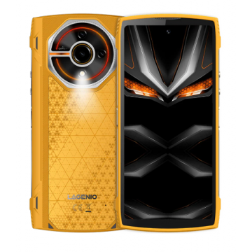 Telefon Mobil LAGENIO Panther 2, Galben, 4G, 6.7   HD+ 120Hz, 12GB RAM (4GB + 8GB Extensibili), 128GB ROM, 16MP, Android 15, Unisoc T7250, Lumini RGB, NFC, OTG, 5150mAh, 18W, Dual SIM