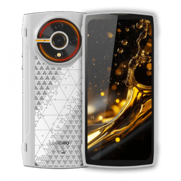 Telefon Mobil LAGENIO Panther 2 Pro, Alb, 4G, 6.7   HD+ 120Hz, 24GB RAM (8GB + 16GB Extensibili), 256GB ROM, 50MP, Android 15, Unisoc T7250, Lumini RGB, NFC, OTG, 5150mAh, 18W, Dual SIM