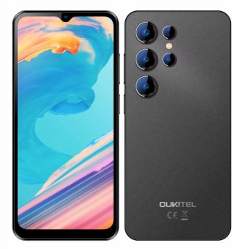 Telefon Mobil Oukitel C2, Negru, 4G, 6.52   IPS, 16GB RAM (4GB RAM + 12GB Extensibili), 64GB ROM, 13MP, Android 14, Unisoc T606, OTG, Jack, 5000mAh, Dual SIM