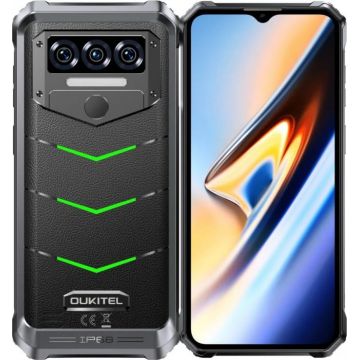 Telefon mobil Oukitel WP38 Green, 4G, 6.52   LCD, 12GB RAM (6GB + 6GB extensibili), 256GB ROM, Android 13, Mediatek MT8788, NFC, Amprenta, 10600mAh, Dual SIM