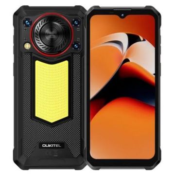 Telefon mobil Oukitel WP53 Pro, Negru, 4G, 6.52   HD, 24GB RAM (8GB + 16GB extensibili), 256GB ROM, 50MP, Android 15, Unisoc T615, NFC, Incarcare inversa, 11000mAh, 18W, Nano SIM