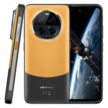 Telefon mobil Ulefone Armor 23 Ultra 5G Orange, Comunicare satelit, 6.78   LCD FHD+ 120Hz, 24GB RAM (12GB + 12GB extensibili), 512GB ROM, Android 13, MediaTek MT6891, 64MP Night Vision, 5280mAh, 120W