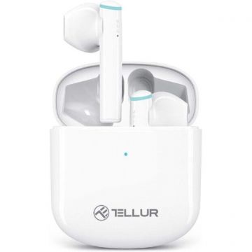 Tellur Casti Bluetooth Tellur Aura True Wireless, APP, alb Tellur Casti Bluetooth Tellur Aura True Wireless, APP, alb