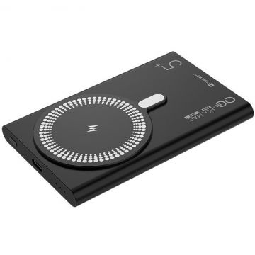 TRACER Baterie externa Tracer AirMag2, 5000 mAh, Wireless MagSafe 15W, USB-C, Negru