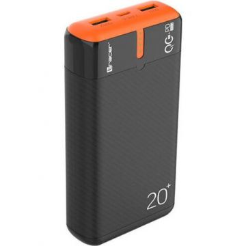 TRACER Power Bank Tracer EnerGen 20000 mAh, Black, 22.5W cu 2 Porturi USB-A si Port USB-C, Negru-portocaliu TRACER Power Bank Tracer EnerGen 20000 mAh, Black, 22.5W cu 2 Porturi USB-A si Port USB-C, Negru-portocaliu
