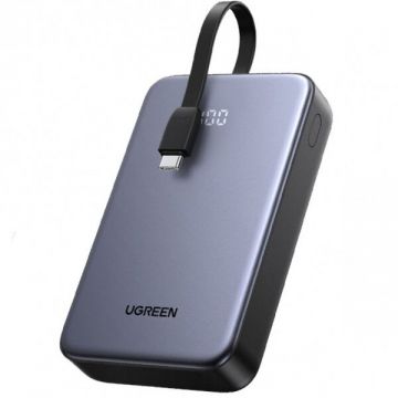 Ugreen Baterie Externa UGREEN PB505, 20000mAh, 22.5W, QC + PD, 1 x USB-A - 2 x USB-C, Gri