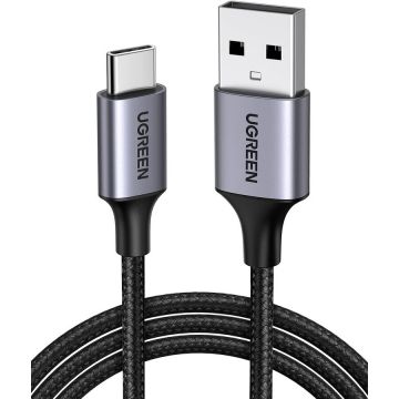 Ugreen Cablu Ugreen USB-C USB-A 2.0, invelis aluminiu, 2m, Negru