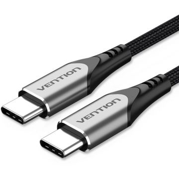 Vention Cablu alimentare si date Vention, USB Type-C la USB Type-C, 2m, 480 Mbps, TPE + Nylon, Negru, TADHH