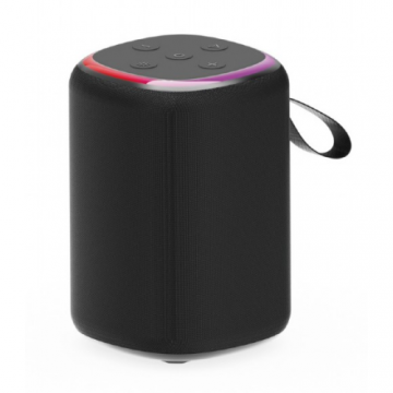 Boxa Portabila SPK-BT-LED-08S Baterie 800mAh microSD Radio FM BT 5.3 Iluminare LED RMS 5W Negru