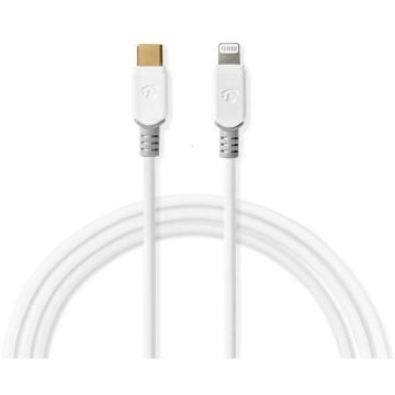 Cablu Apple Lightning 8-Pin Tata la USB-C Tata 3m Alb
